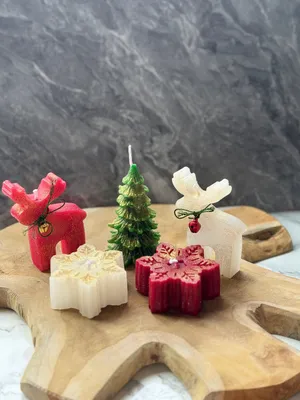 Produktbild von Evila Originals, Christmas Candle Set16, Kerzenset (5 Stück), Mehrfarbig, 100 % SOJA, 5 x 5 x 10 cm