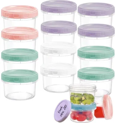 Image de 20 boîtes de conservation avec couvercle, 200 ml. Boîtes de rangement étanches avec couvercle, réutilisables. Contenants alimentaires en plastique, empilables. Boîtes à snacks, boîtes alimentaires, adaptées au micro-ondes