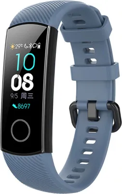 Produktbild von Strap-it Honor Band 4 / 5 Armband Silikon (Grau Blau)