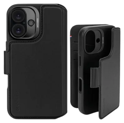 Immagine prodotto di Decoded Custodia in pelle staccabile per cellulare 15,5 cm (6,1") Custodia a portafoglio Nero