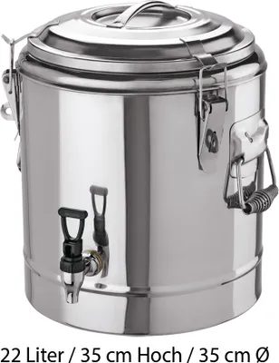Produktbild von Doppelwandiger Thermogetränkebehälter 22 Liter Edelstahl