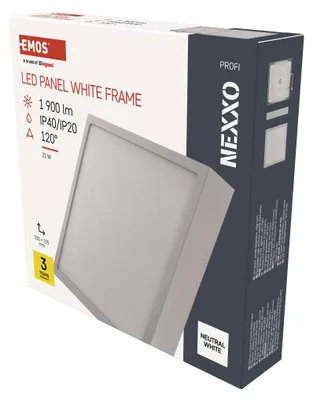 LED přisazené svítidlo NEXXO, čtvercové, bílé, 21W, neutrální bílá