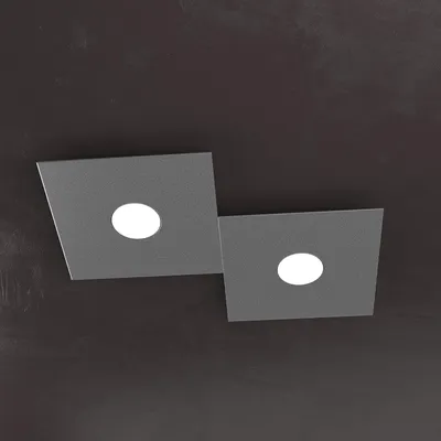 Image de Applique moderne Eccentric Metal Anthracite Grey 2 Lights Gx53