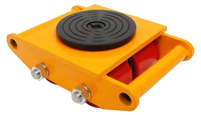 Image de Roulettes de transport pour machines et meubles - Lot de 4 roulettes - Capacité de charge de 6 t - Pivotantes - Acier allié - Pour meubles et appareils - Jaune