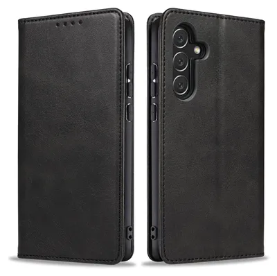 Produktbild von Handyhülle für Samsung Galaxy A55 5G Kunstleder Flip Cover Hülle Klapphülle Case Kartenfach Farbe: Schwarz