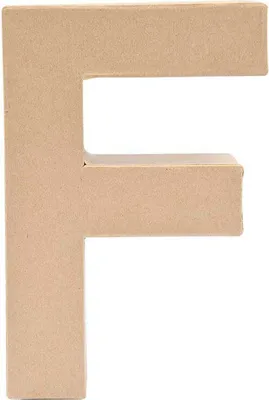 Produktbild von Buchstabe F aus Pappmaché 17,5cm