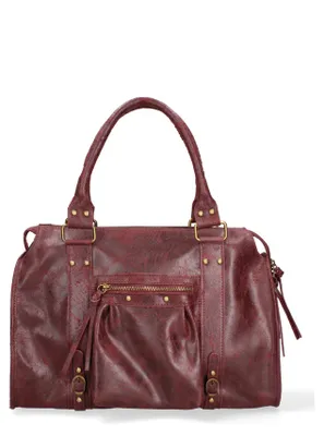 Zdjęcie produktu dla Torba na Ramię Damska ze Zamszu Drukowanego z Regulowanym Paskiem Italy Blue Jeans UNICA 41x28x13 cm
