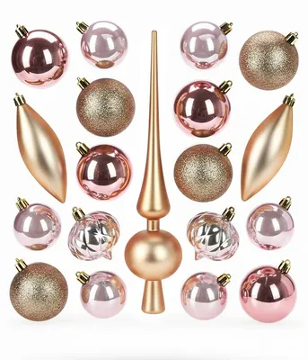 Produktbild von Weihnachtsdeko Set 19-teilig, Roségold