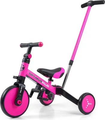 Zdjęcie produktu dla Milly Mally Rowerek 4w1 Optimus Plus Pink