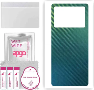 Produktbild von apgo Rückseite Schutzfolie, Skin, kompatibel mit Vivo iQOO 9 Pro, Hinten Displayschutzfolie aus Vinylfolie, kratzfest, einfache Montage - Kohlenstoff-Chamäleon CAKA1