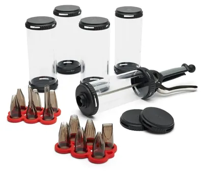 Produktbild von De Buyer LE TUBE PRO FUR CHEF'S : 4 BEHÄLTER & 12 TÜLLEN