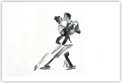 Produktbild von Poster - Poster ohne Rahmen - Tango Zeichnen Schwarzweiß - 91,5x61 cm - Wand Bild - Wanddeko - Wandbilder - Kunstposter - Wandposter - Bilder - Kunstdruck - Wanddekoration - Wandbild - P2XAA91x61-4300