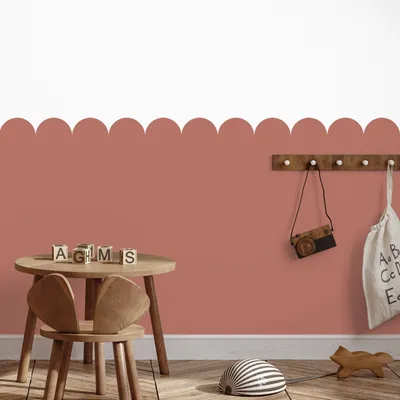 Immagine prodotto di Muralo WALL TATTOO per la cameretta dei bambini adesivo murale a forma di smerlo rosso mattone l. 120 cm x h. 120 cm
