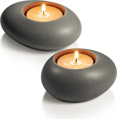 Produktbild von Tescoma Teelichthalter FANCY HOME Stones 2 St., grau