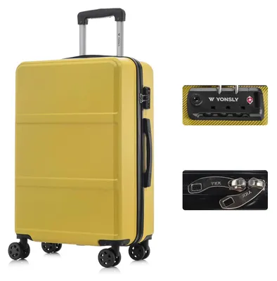 Productafbeelding van Koffer, met TSA-slot, gemaakt van duurzaam ABS-materiaal, geel, 24 inch (600 mm)