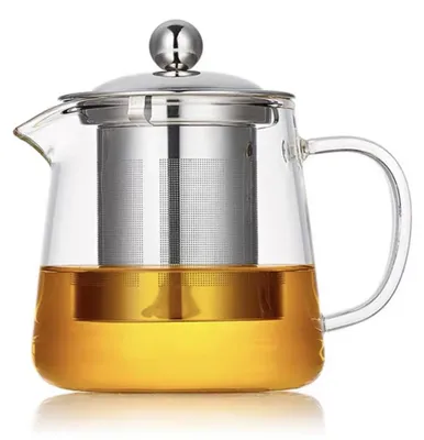Gläserne Teekanne 500 ml mit Edelstahlfilter