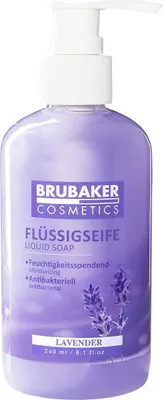 Produktbild von BRUBAKER Cosmetics Handwaschlotion Flüssigseife im praktischen Spender - reinigt sanft und spendet Feuchtigkeit, Lavendel, 1er Pack (240 ml)