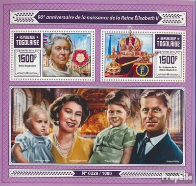 Produktbild von Briefmarken Togo 2016 Mi Block 1267 (kompl. Ausgabe) postfrisch Elizabeth II