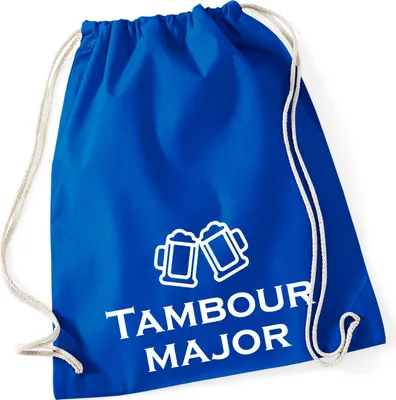 Produktbild von Huuraa Turnbeutel Tambourmajor Schützenfest 12 Liter Bright Royal Baumwolle Rucksack Geschenkidee