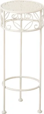 Zdjęcie produktu dla Wysoki stolik boczny biały metalowy stolik na telefon Stolik na rośliny Stolik na kwiaty (mały stolik: 20 x 50 cm)