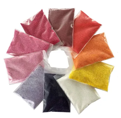 Produktbild von FARBSAND, Decosand Set 0,5mm (Mix 5) 10x100g = 1kg