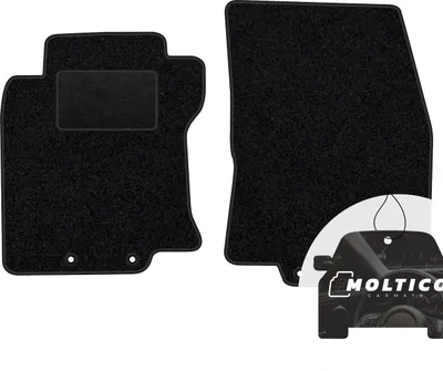Immagine prodotto di moto-MOLTICO tappetini anteriori auto velours tappetini auto nero set 2 pezzi adatto per Nissan X-trail 2014-2021