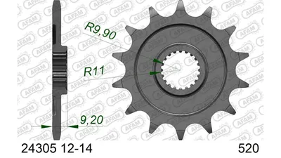 Produktbild von AFAM Kettenritzel 24305-13 Vorne Stahl für KAWASAKI KX250 F KX250