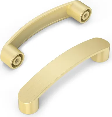 Produktbild von Messing Möbelgriffe - 10 Stück - Bohrabstand 96 mm