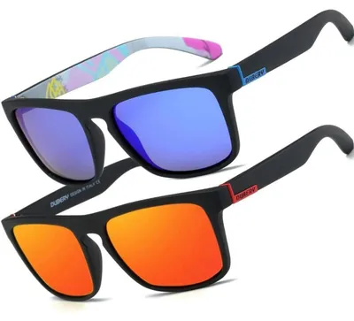 Productafbeelding van Zonnebril, gepolariseerd, UV400-bescherming, retrostijl, donkerblauw, rood, geschikt voor heren en dames