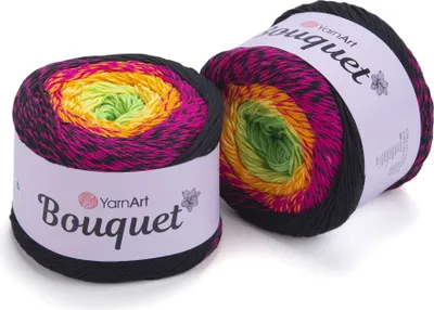 Produktbild von YarnArt Bouquet 723 Ombre - 100% Baumwolle, 500m/250g, Ideal für Frühlings/Sommertopps