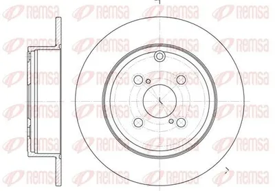 Produktbild von 2x REMSA Bremsscheibe 6705.00 hinten für TOYOTA COROLLA (ZZE12_ NDE12_ ZDE12_)