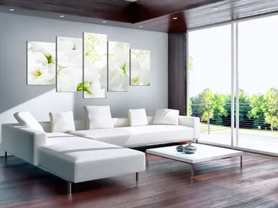 Zdjęcie produktu dla Obraz akustyczny Kwiaty biały 200x100 cm Obrazy Pianka akustyczna Wysokowydajny pochłaniacz dźwięku Izolacja akustyczna Płótno 5 szt Fototapeta Akustyka pomieszczenia Izolacja akustyczna b-A-0033-b-n