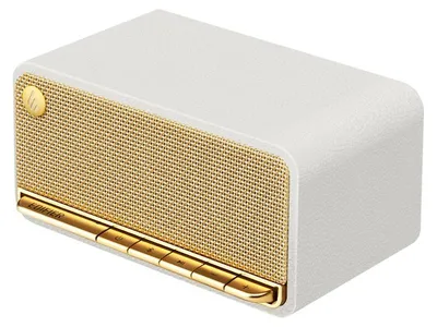 Image de Haut-parleur Bluetooth rétro - Modèle MP230 - Haut-parleur de table - 20 W - Bluetooth 5.0 - 2 haut-parleurs de 48 mm - 9 heures d'autonomie - USB-C/AUX/lecteur de carte TF - Blanc