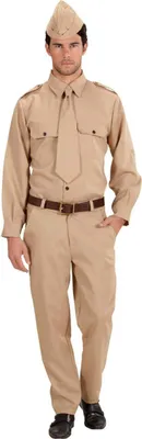 Immagine prodotto di Costume da soldato americano per uomo beige S