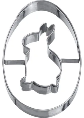 Produktbild von Ausstechform Osterei mit Hase 8 cm aus Edelstahl