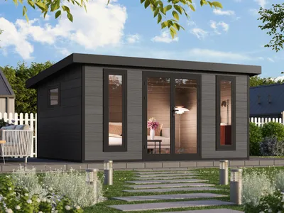 Produktbild von WPC Gartenhaus Modell Panorama 13,44 m²