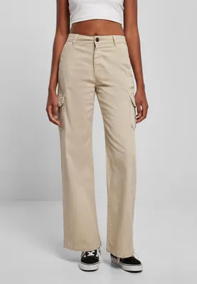 Obrázek produktu pro Dámské kalhoty Urban Classics Ladies High Waist Straight Cargo Pants softseagrass - 33
