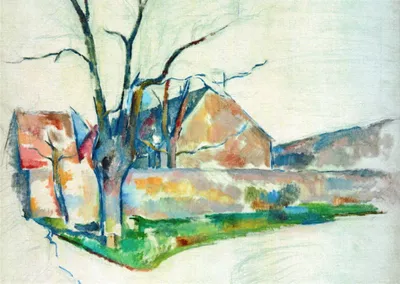 Produktbild von Kunstkarte Paul Cézanne "Winterlandschaft"