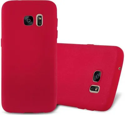 Produktbild von Cadorabo Schutzhülle für Samsung Galaxy S7 Hülle in Rot Handyhülle TPU Etui Cover Case
