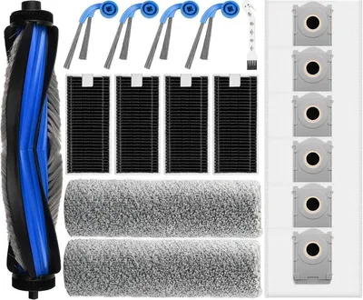 Produktbild von PromoHome® 18-teiliges Zubehörset für Ecovacs Deebot T80 Omni Saugroboter - Gummi-Hauptbürste, 4 Filter, 2 Wischmopps, 4 Seitenbürsten, 6