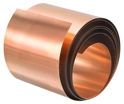 Kupferblech Rolle 1000x55x0,05 mm, 1 Stück