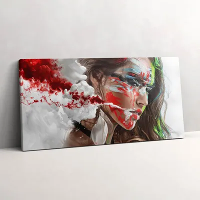 Produktbild von Porträt einer indischen Frau – Leinwandbild Wandbild – 100x50 cm – Leinwandbilder – Wandbilder – Schlafzimmer – Flur