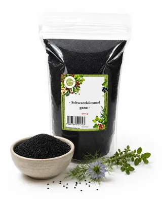 Produktbild von K T 500 g echter Schwarzkümmel ganze Schwarzkümmelsamen Schwarzkümmelsaat Nigella sativa - 1A Qualität