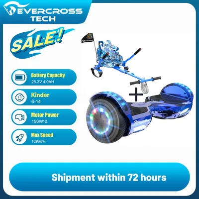 Produktbild von EVERCROSS xp9 Hoverboard Kinder 6.5 Zoll Bluetooth LED Self-Balancing Scooter Schwarz