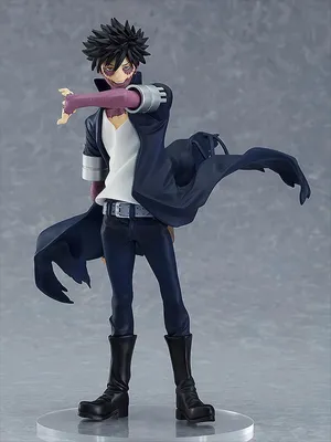 A full-body shot of a Dabi figurine from My Hero Academia.