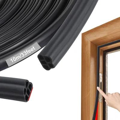 Immagine prodotto di Guarnizione autoadesiva Cozary per porte, 10 mm x 7,5 mm, nastro di gomma per porte d'ingresso