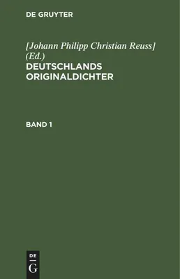 Produktbild von Deutschlands Originaldichter. Band 1