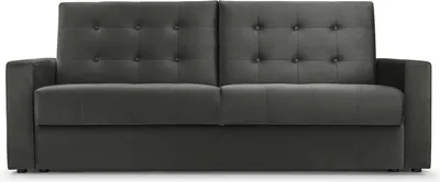 Zdjęcie produktu dla BETTSO Klasyczna pikowana sofa z funkcją spania i pojemnikiem na pościel MISTRAL Szara Ciemna