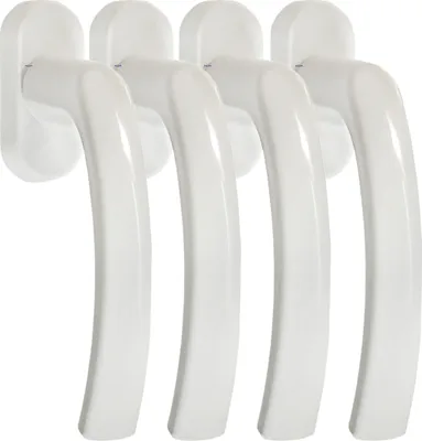 Produktbild von Fenstergriff FG 8 Weiss 4 Stück Rasterolive Fensterbeschlag Fenstergriffe