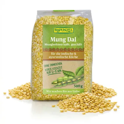 Obrázok produktu pre Mung Dal - fazuľa mungo, polovica, lúpaná, 500 g